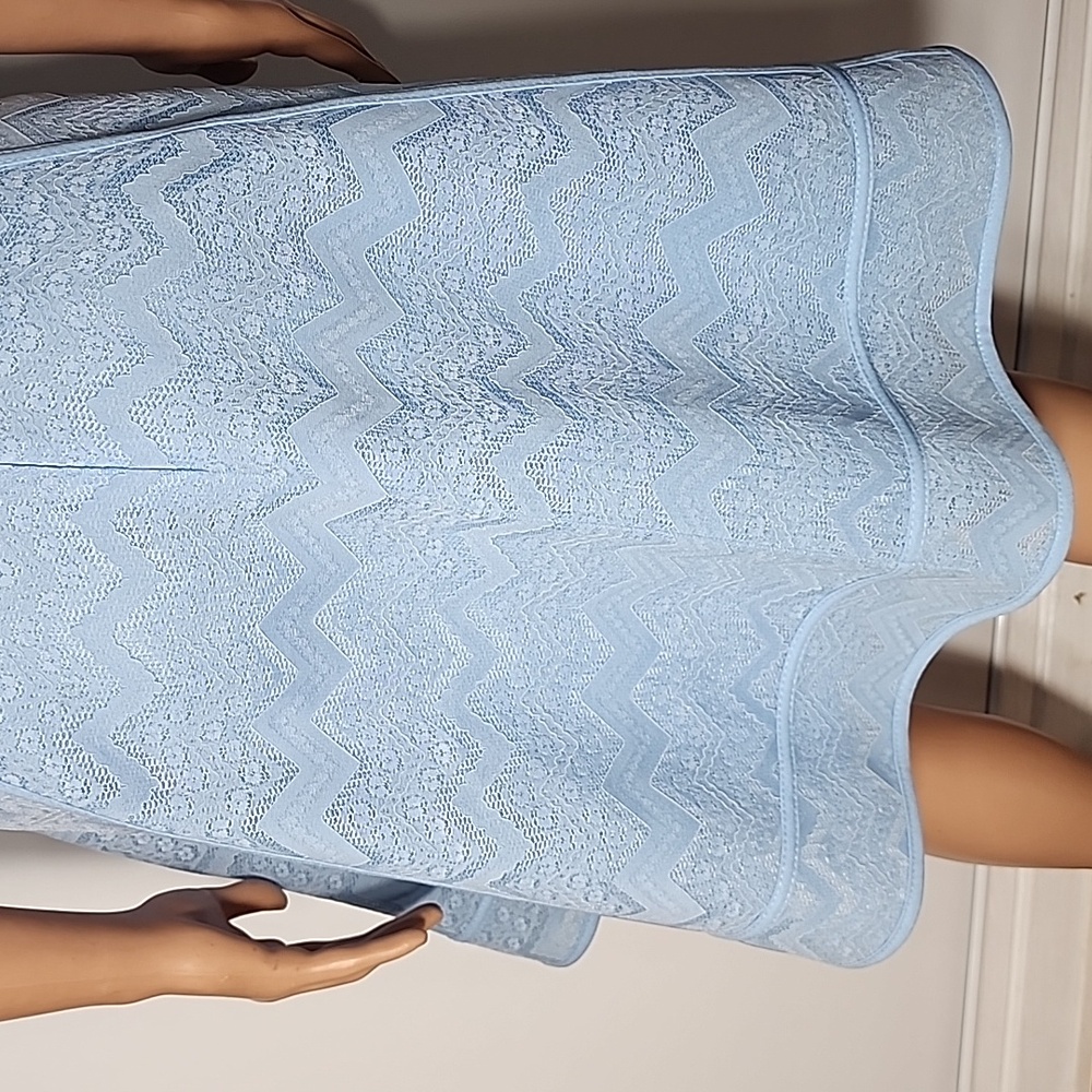 Fashion to figure Lace Fit and flare dress Blue Plus Size 1X NWT - Picture 8 of 16